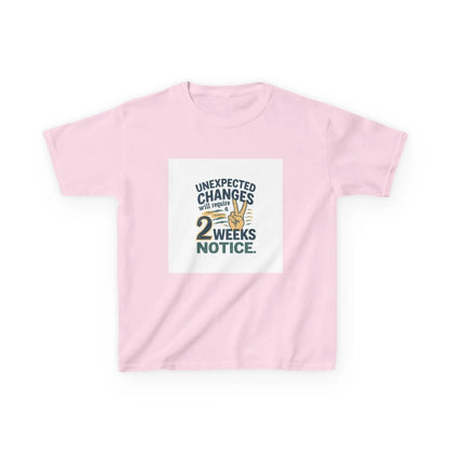 "Unexpected Changes Require 2 Weeks Notice" - Kids Autism Awareness T-Shirt Printify