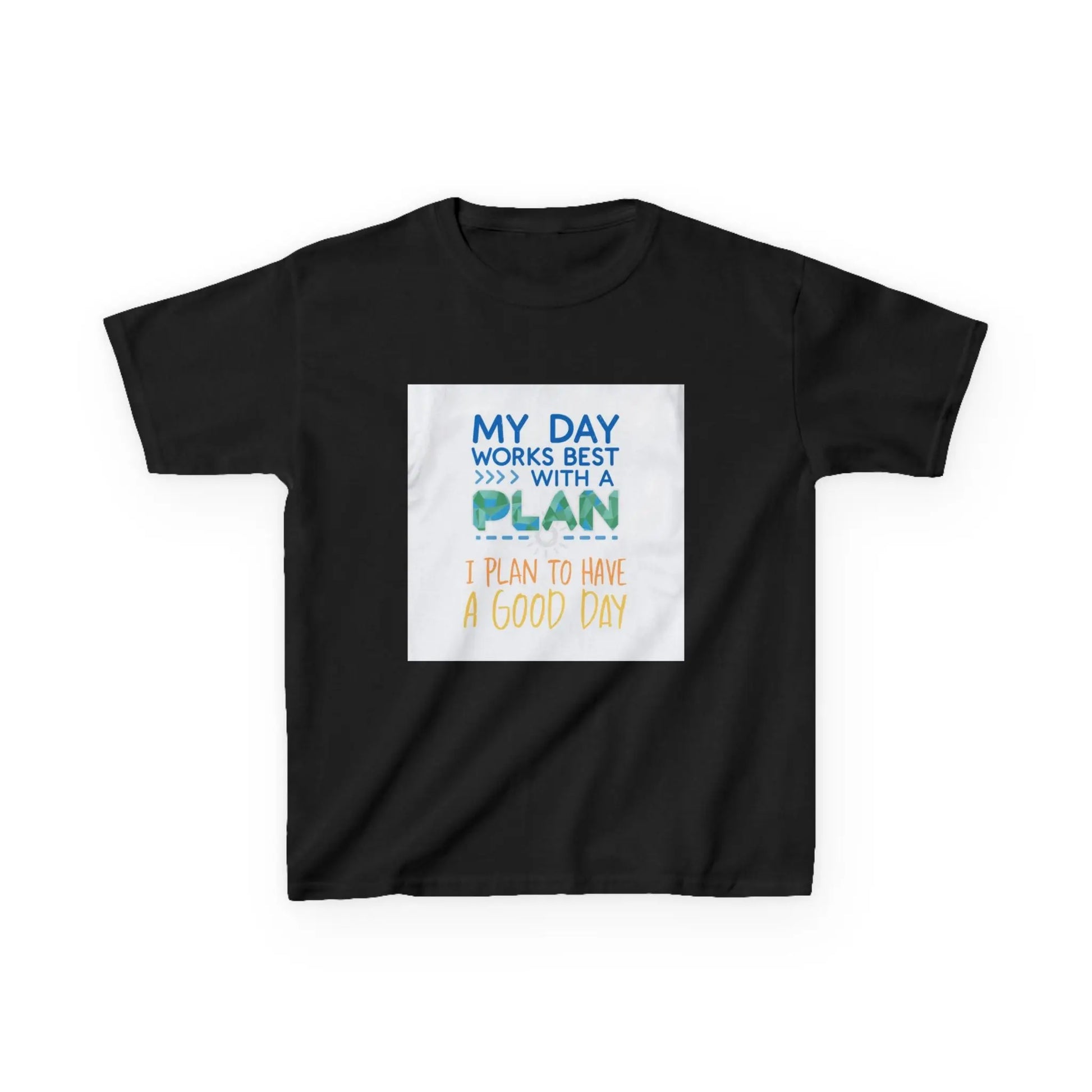 “My Day Works Best With a Plan” - Kids Autism Awareness T-Shirt Printify
