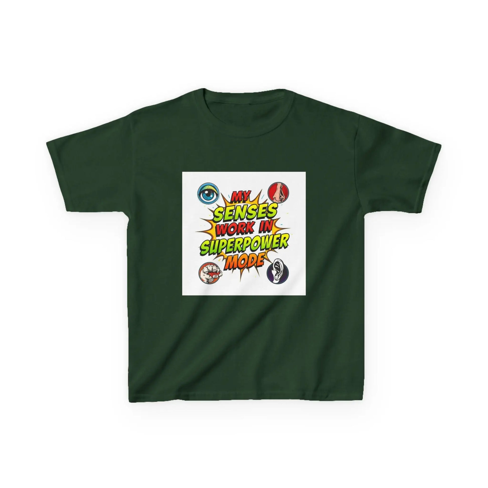 "My Senses Work in Superpower Mode" - Kids Autism Awareness T-Shirt Printify