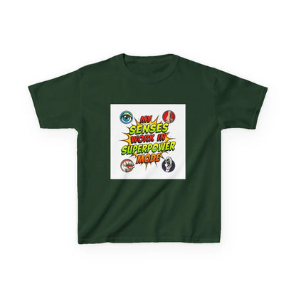 "My Senses Work in Superpower Mode" - Kids Autism Awareness T-Shirt Printify