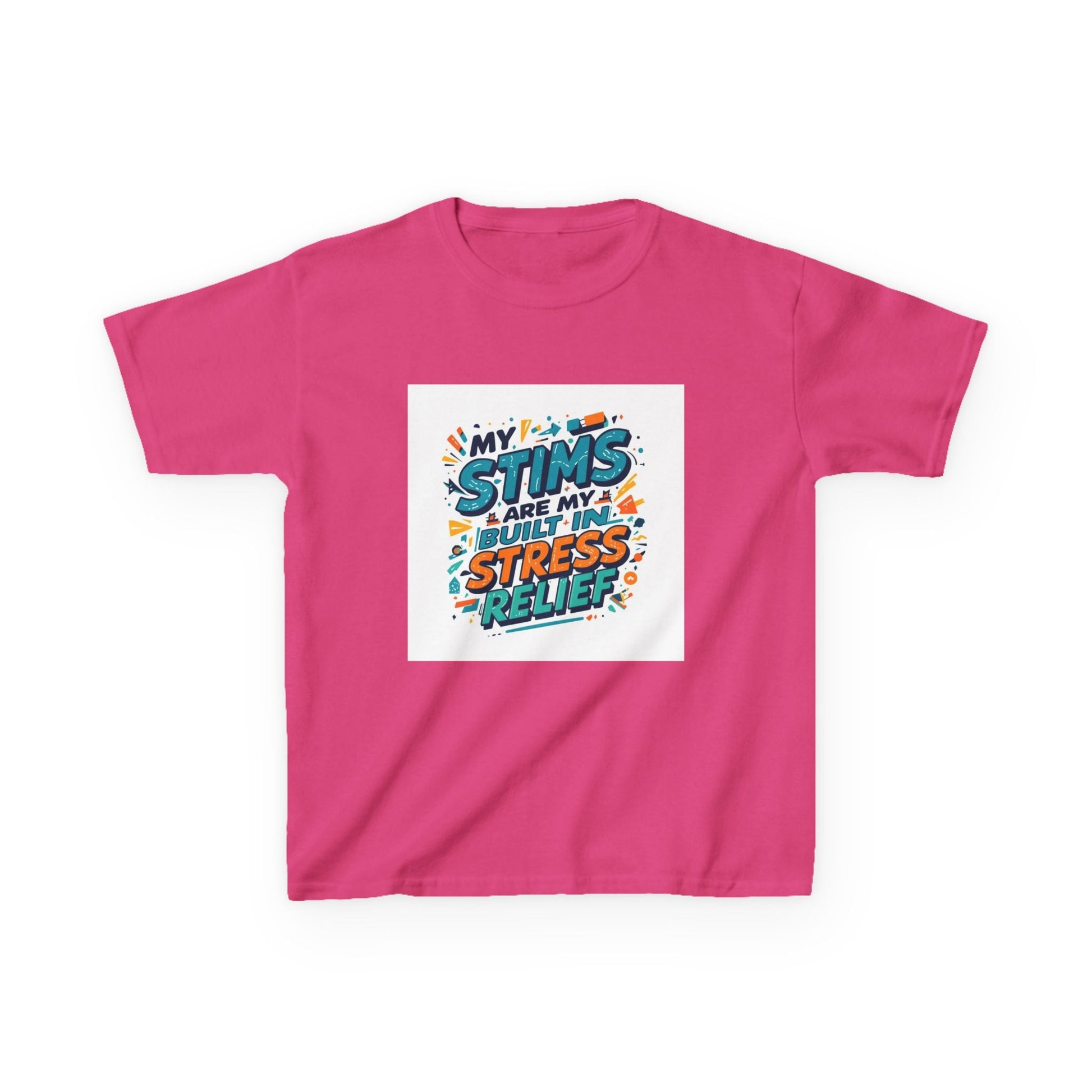 “My Stims Are My Superpower: Stress Relief” - Kids Autism Awareness T-Shirt Printify