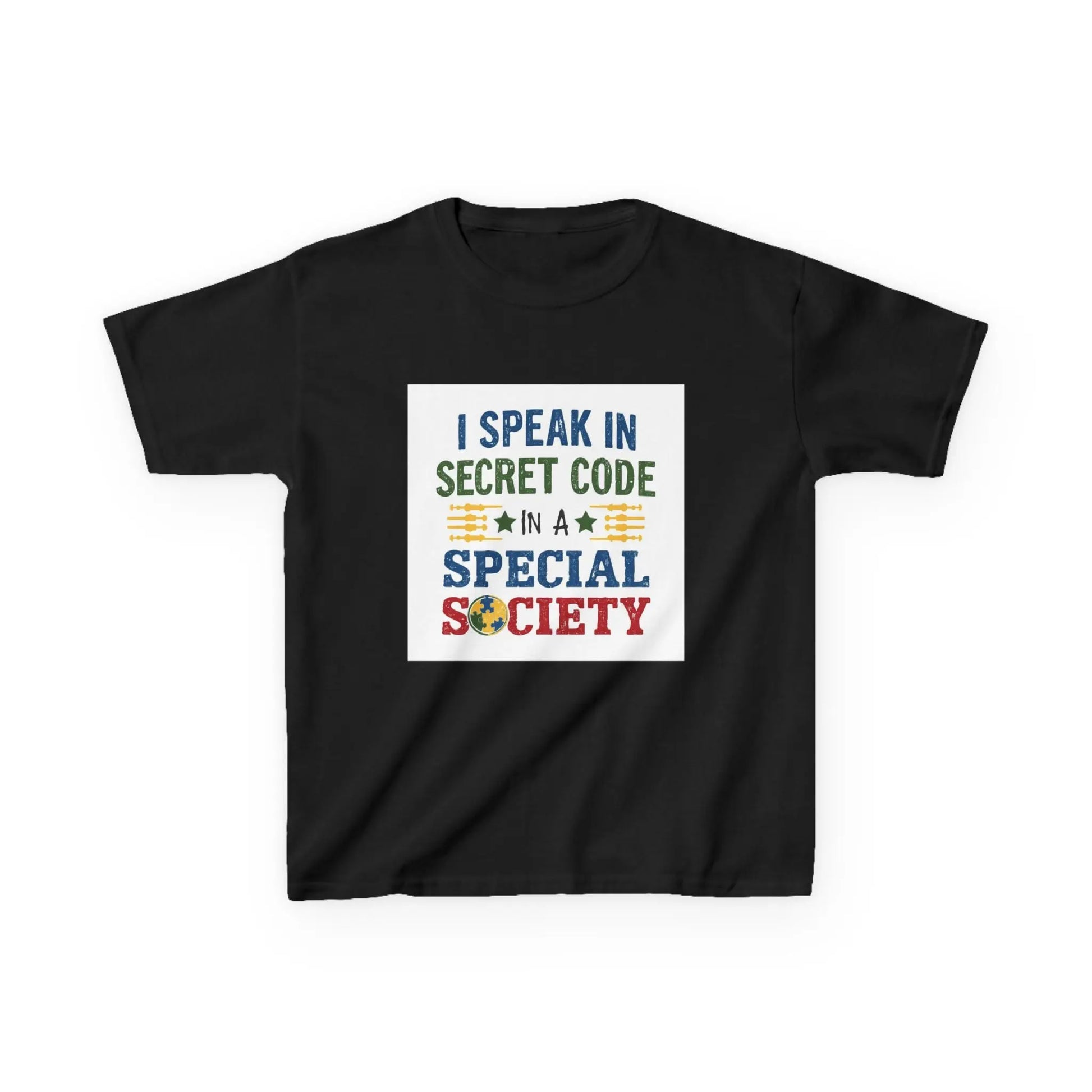 "I Speak in Secret Code" - Kids Autism Awareness T-Shirt Printify