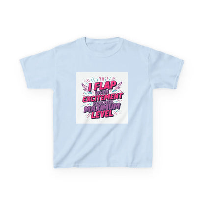 "I Flap When The Excitement Reaches Maximum Level" - Kids Autism Awareness T-Shirt Printify