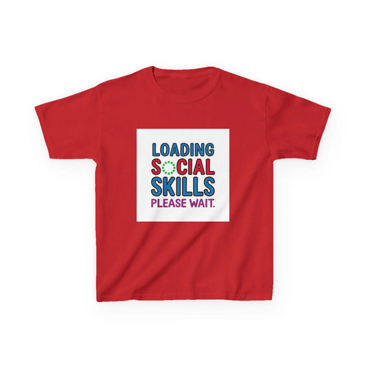 "Loading Social Skills, Please Wait" - Kids Autism Awareness T-Shirt Printify