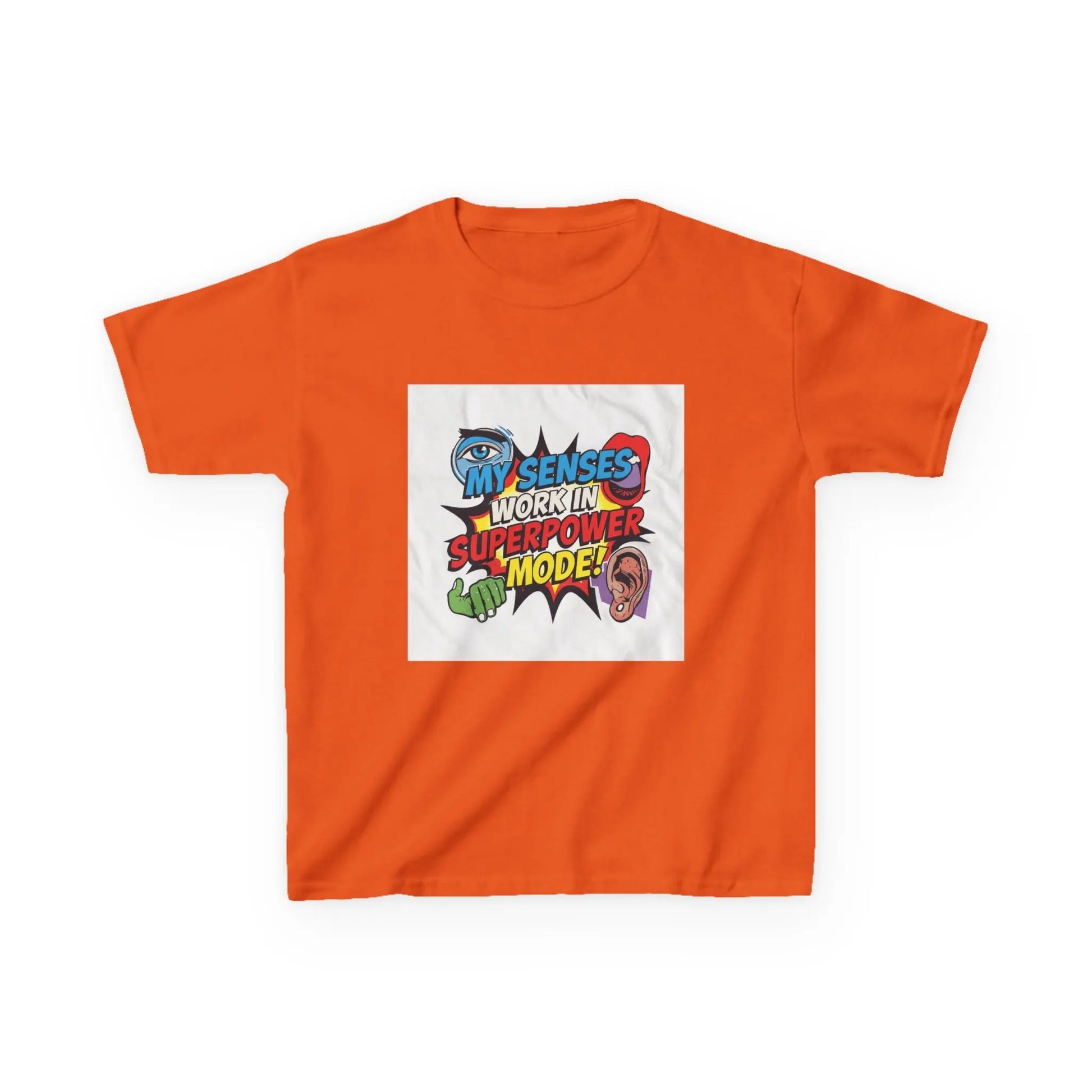 "My Senses Work In Superpower Mode" - Kids Autism Awareness T-Shirt Printify