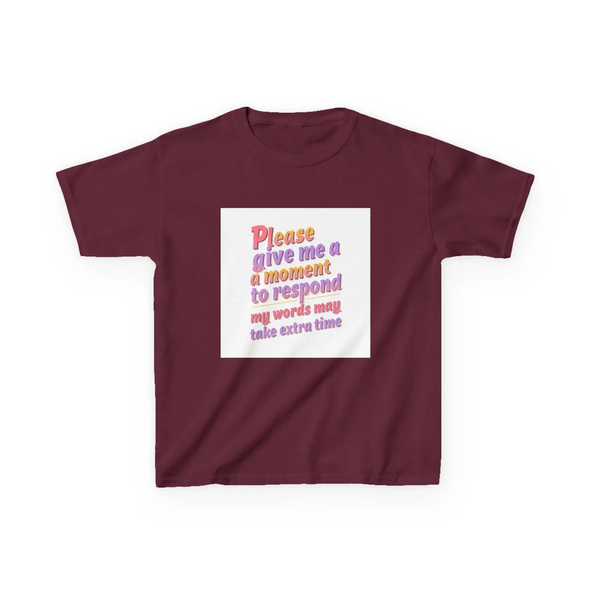 "Please give me a moment to respond" - Kids Autism Awareness T-Shirt Printify
