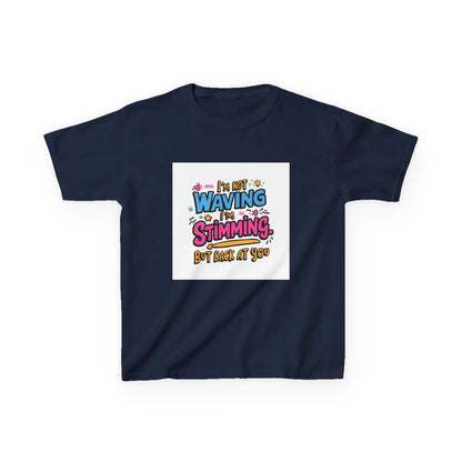 “I’m Not Waving, I’m Stimming” - Kids Autism Awareness T-Shirt Printify