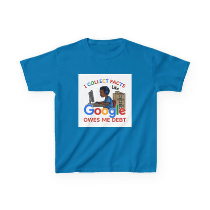 "I Collect Facts Like Google Owes Me Debt" - Kids Autism Awareness T-Shirt Printify