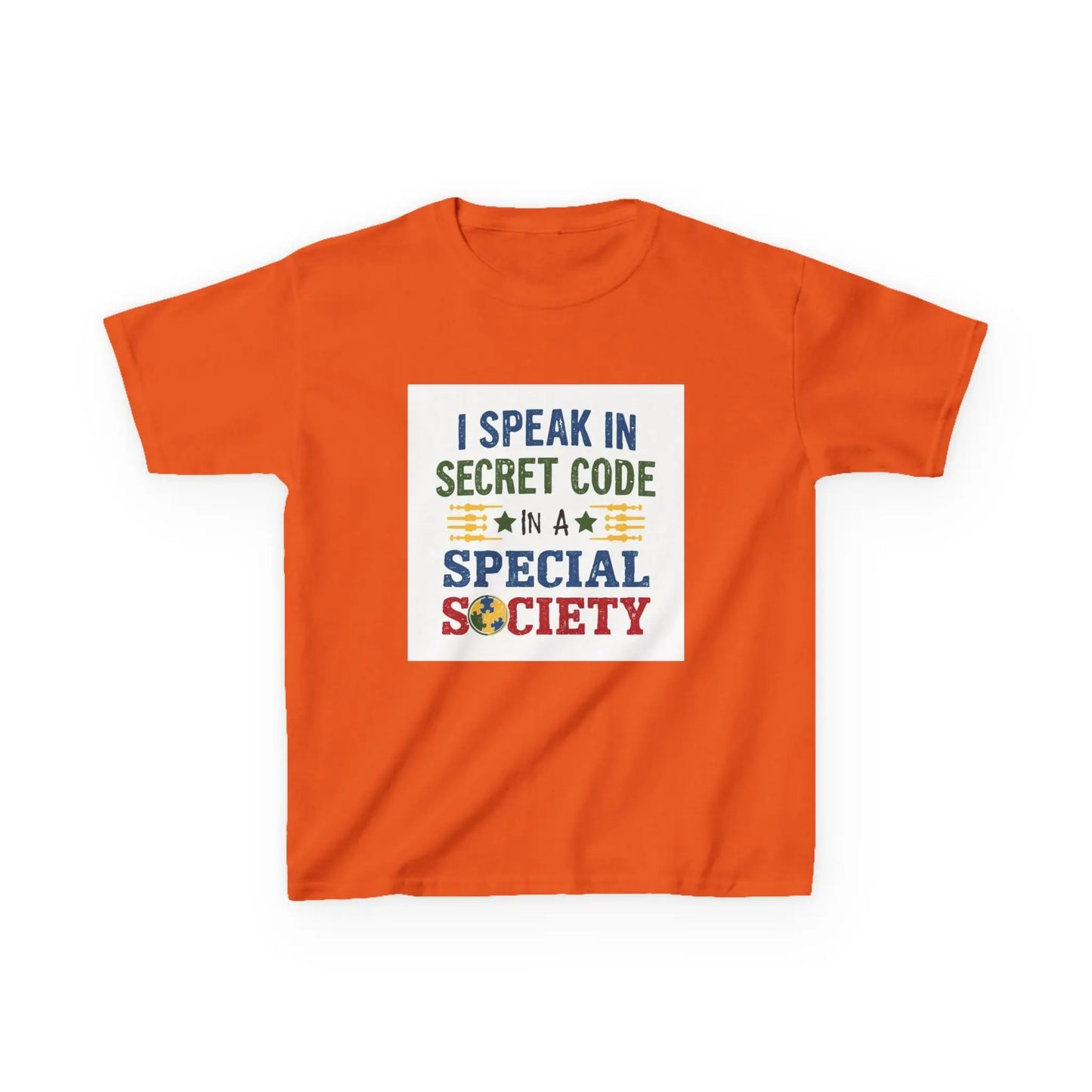 "I Speak in Secret Code" - Kids Autism Awareness T-Shirt Printify