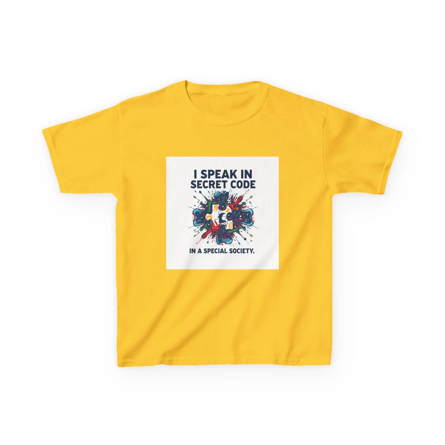 "I Speak in Secret Code" - Kids Autism Awareness T-Shirt Printify