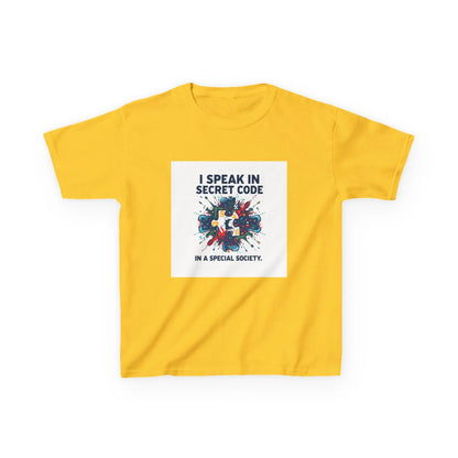 "I Speak in Secret Code" - Kids Autism Awareness T-Shirt Printify