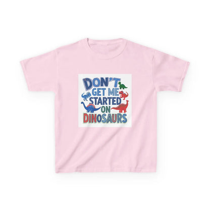 Kids Autism Awareness T-Shirt — "Don't Get Me Started on Dinosaurs" Colorful Dino Graphic Printify