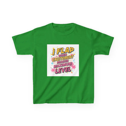 "I Flap When Excitement Reaches Maximum Level" - Kids Autism Awareness T-Shirt Printify