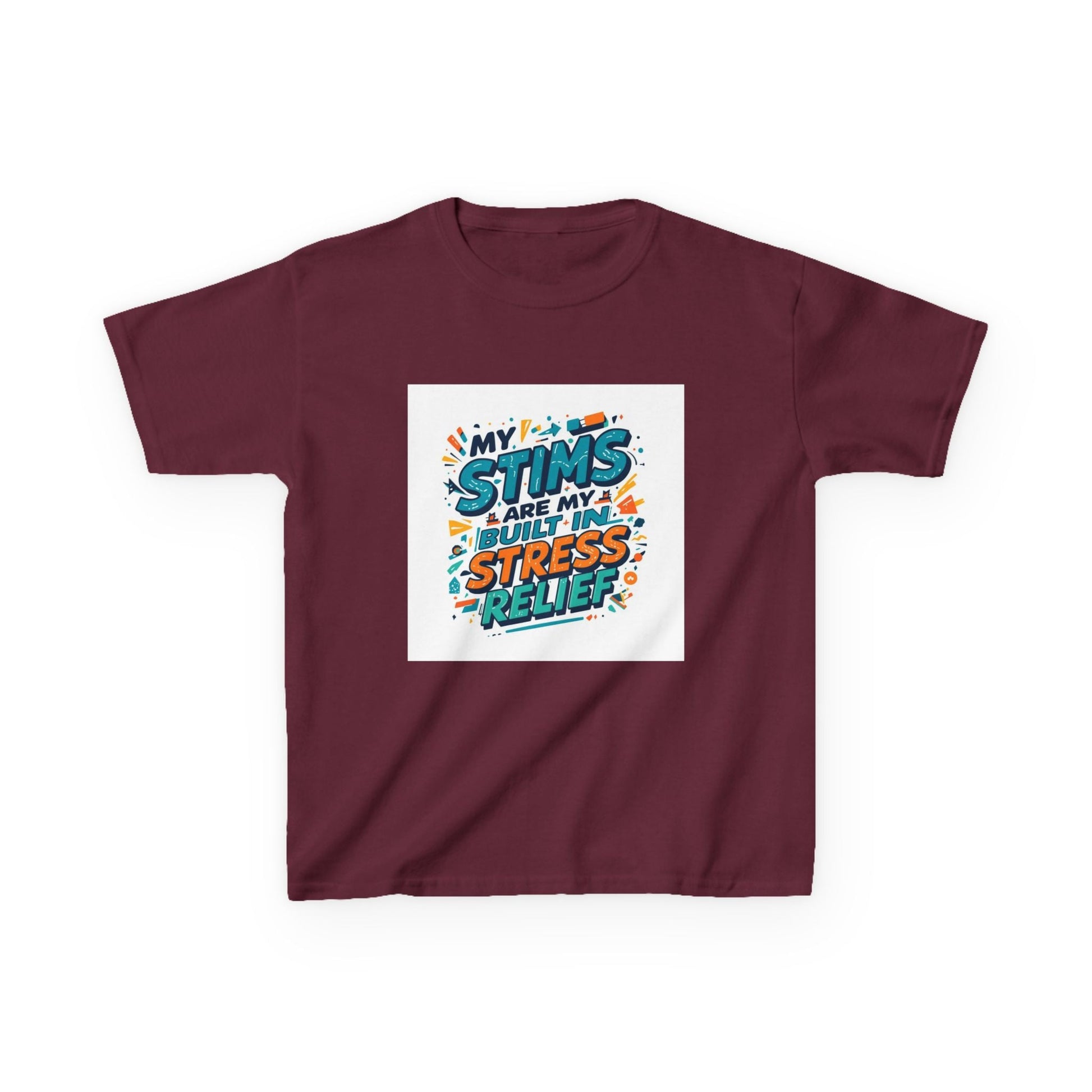 “My Stims Are My Superpower: Stress Relief” - Kids Autism Awareness T-Shirt Printify
